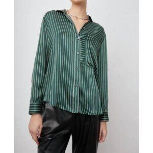 Rails Spencer Silk Top in Forest Stripe